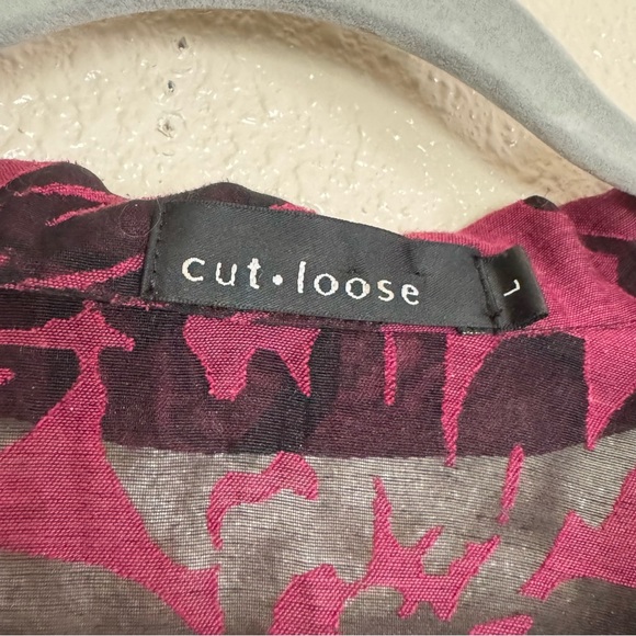 Cut Loose Burgundy Burnout Floral Blouse - Picture 3 of 4